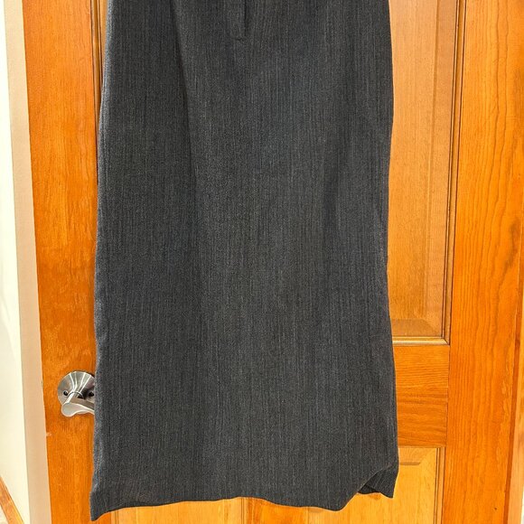 Womens Lauren Ralph Lauren Charcoal Gray Wool Blend Straight Maxi Skirt 6P - Picture 4 of 7